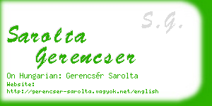 sarolta gerencser business card