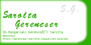 sarolta gerencser business card